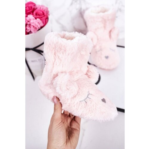 Kesi Children's Insulated Home Slippers Light Pink Sleepyhead Slike