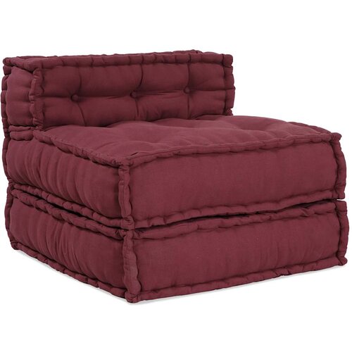 vidaXL Modularni Pouffe Maroon 70x70x54 Tkanina Cene