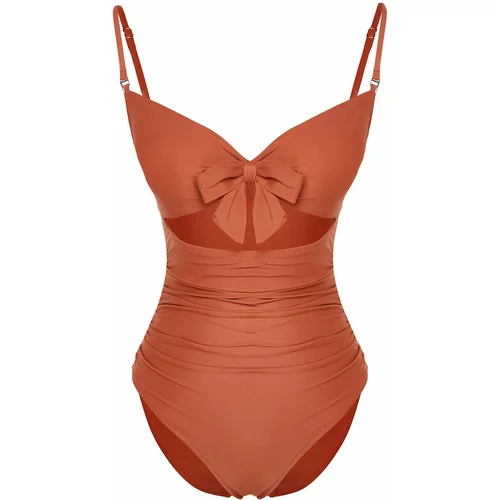 Trendyol Tile Strapless Cut Out/Windowed Swimsuit