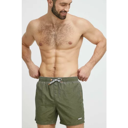 Pepe Jeans Kratke hlače za kupanje Fletcher boja: zelena