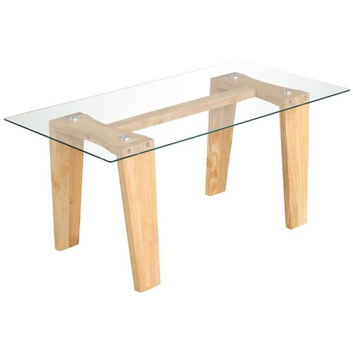 Costway Steklena mizica za kavo z gumijastimi lesenimi nogami, (5000075581) Slike