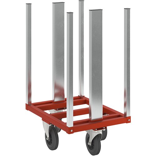 Kongamek transportni voziček za paletne okvirje KM224, dxšxv 800 x 600 x 1215 mm, 2 vrtljivi in 2 fiksni kolesi Cene