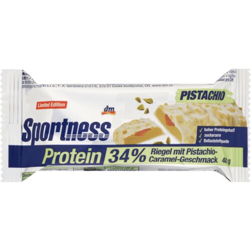Sportness proteinska štanglica - pistaći-karamela ukus 40 g Slike