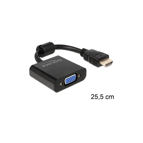 Delock 65512 HDMI / VGA adapter [1x mu&scaron;ki konektor HDMI - 1x 15-polni ženski konektor D-Sub] crna 0.25 m Cijene