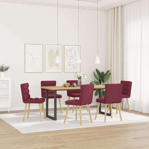  Jedilni stoli 6 kosov vinsko rdeče blago, (21822384) Slike