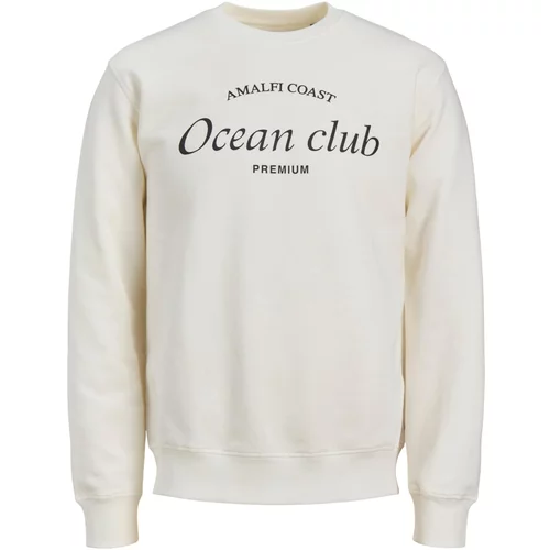 Jack & Jones Sweater majica 'OCEAN CLUB' boja pijeska / crna