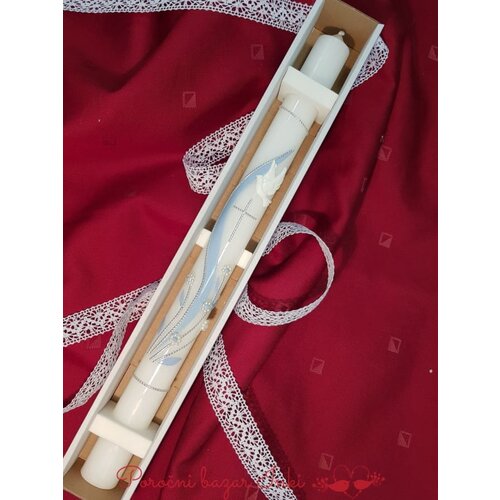  Krstne sveče s križcem in golobčkom KRSV 103 Cene