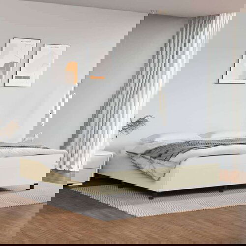  Posteljni okvir krem 180x200 cm umetno usnje, (20794677) Slike