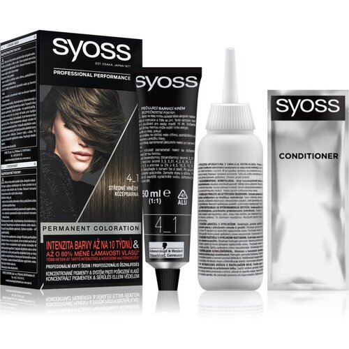 Syoss Permanent Coloration trajna barva za lase 50 ml odtenek 4-1 Medium Brown Cene