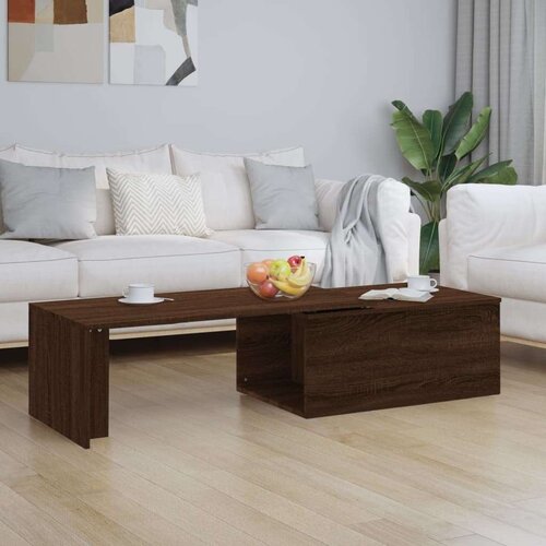  Klubska mizica rjav hrast 150x50x35 cm inženirski les, (20714173) Slike