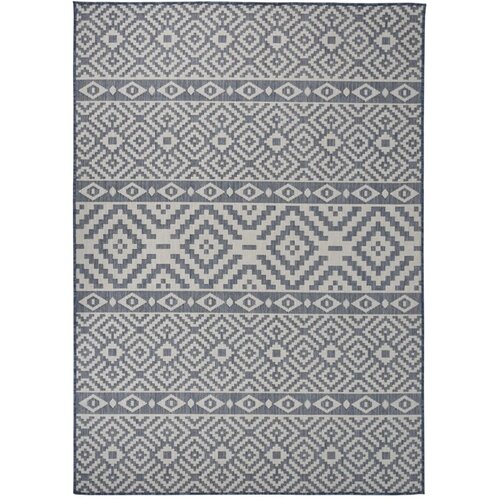 Furnova Zunanja preproga plo&amp;scaron;čato tkanje 120x170 cm modre črte, (21930844) Slike