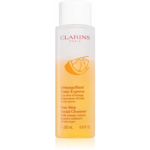 Clarins One-Step Facial Cleanser čistilni tonik za obraz za odstranjevanje ličil z izvlečkom pomaranče 200 ml