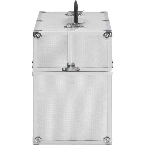 VidaXL Kovčeg za &amp;scaron;minku 37 x 24 x 35 cm srebrni aluminijski Slike