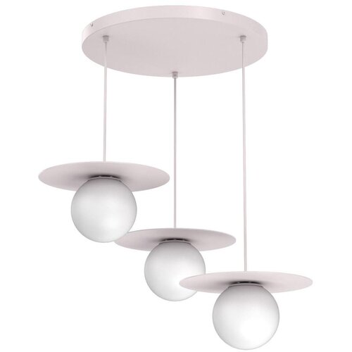  Luster na sajli FLAT 3xE27/15W/230V krem boje Slike