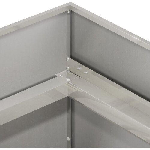  Vrtna saksija Srebrna 120 x 40 x 60 cm Nehrđajući čelik Slike