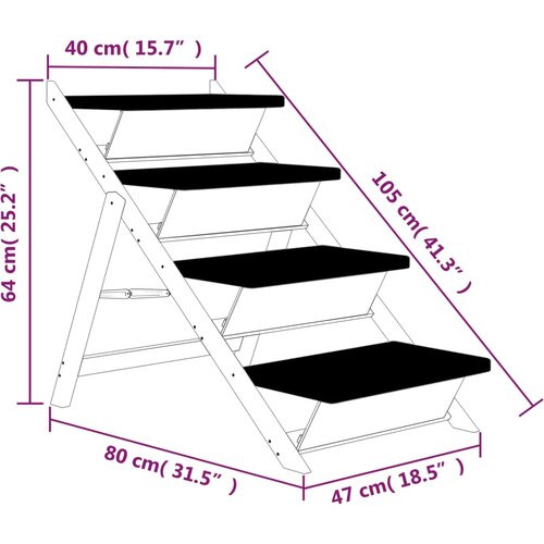  za pse sive 105 x 47 cm od masivne jelovine Slike
