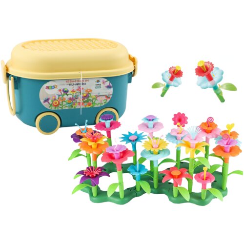 Lean Toys komplet kock za sestavljanje z motivom cvetličnega vrta Slike