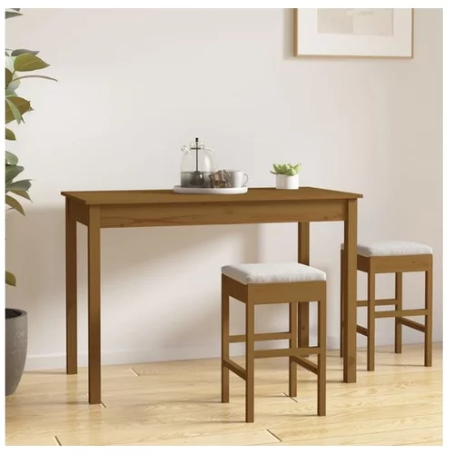  Jedilna miza medeno rjava 110x55x75 cm trdna borovina