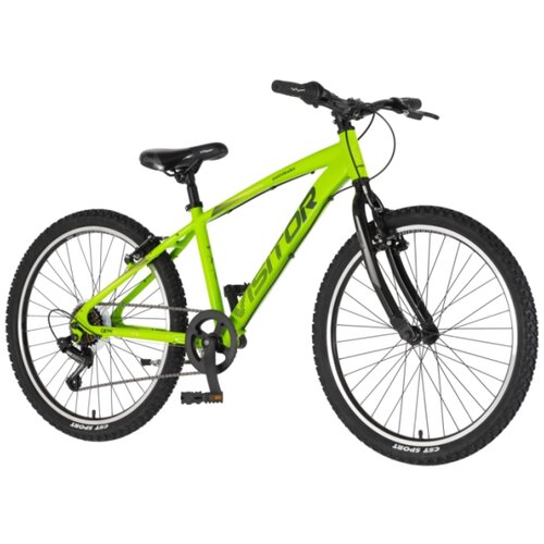 Visitor Bicikl junior 24 fox roll alu 24" tvrda alu 14" v-brake 7 brzina 132-155cm (xs) zeleni neon Cene