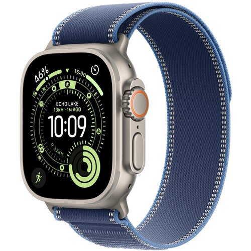 Apple watch ultra 3 GPS + Cellular 49mm Natural titanium case with blue/bright blue trail loop - m/l, (5000011488) Slike