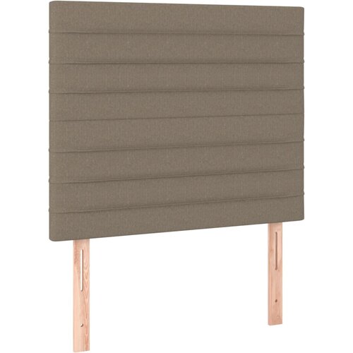  LED uzglavlje smeđesivo 90x5x118/128 cm od tkanine Slike