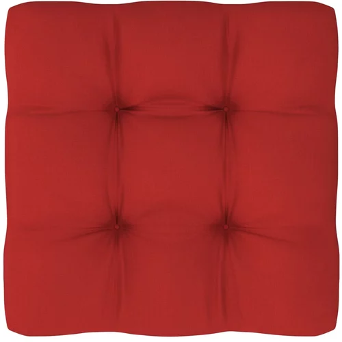vidaXL Blazina za kavč iz palet rdeča 50x50x10 cm