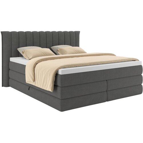 Premium Living Postelja Boxspring Lina, Antracit, 160x200 Slike