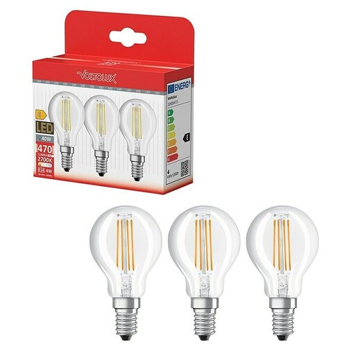 VOLTOLUX Set LED svjetiljki (E14, Bez prigušivanja, Topla bijela, 470 lm, 7 W, 3 Kom., Kruškolikog oblika) Cijene