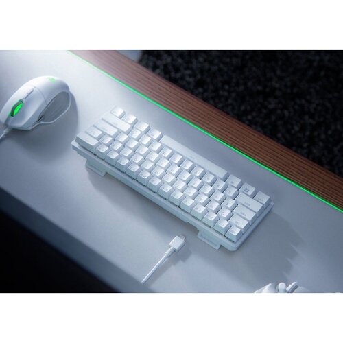 Razer huntsman mini mercury edition 60% opto-gaming keyboard (linear red switch) tastatura RZ03-03390400-R3M1 Slike