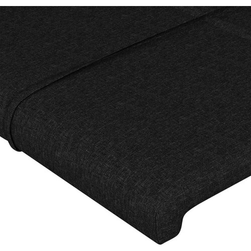  Uzglavlje s u&amp;scaron;ima crni 93x16x118/128 cm od tkanine Slike