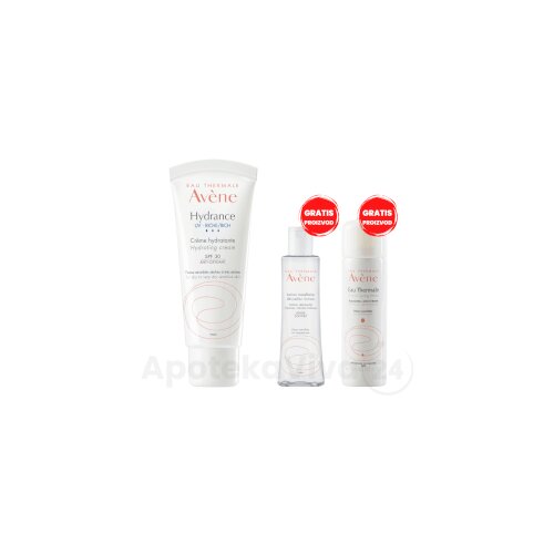 Avene Hydrance Rutina UV bogata krema SPF30 + Micelarni losion + Termalna Slike