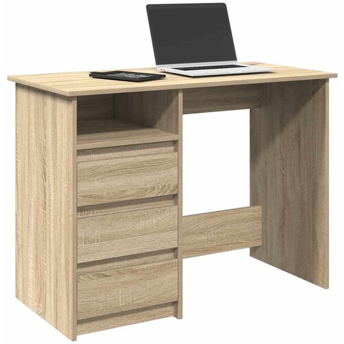 vidaXL Pisalna miza sonoma hrast 102x50x75 cm inženirski les Cene
