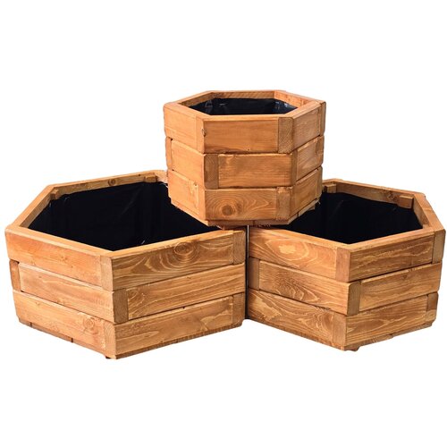  Set drvenih posuda za cvijeće (3 kom) Slike