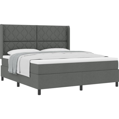 vidaXL podni krevet s madracem  tamnosivi  180 x 200 cm  tkanina Cijene