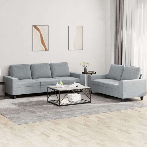  2-dijelni set sofa svjetlosivi od tkanine Cene