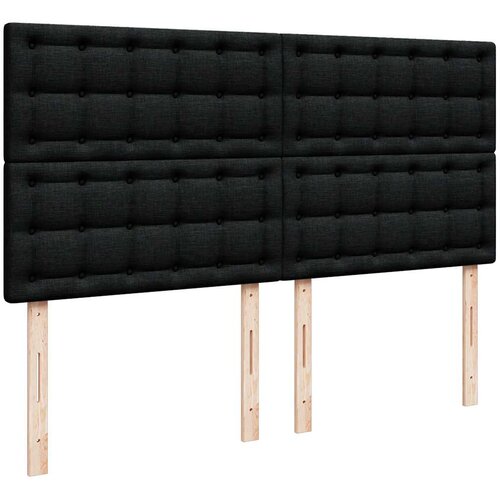  Krevet s oprugama i madracem crni 180x200 cm od tkanine Slike