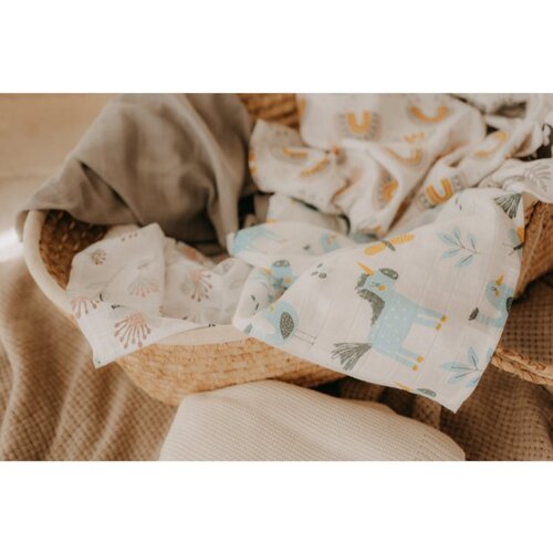 T-TOMI TETRA Cloth Diapers HIGH QUALITY plenice iz blaga Rainbow 70x70 cm 3 kos Slike