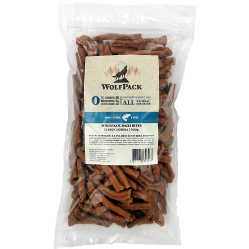 WolfPack priboljšek maxi bites - losos - 500 g Cene