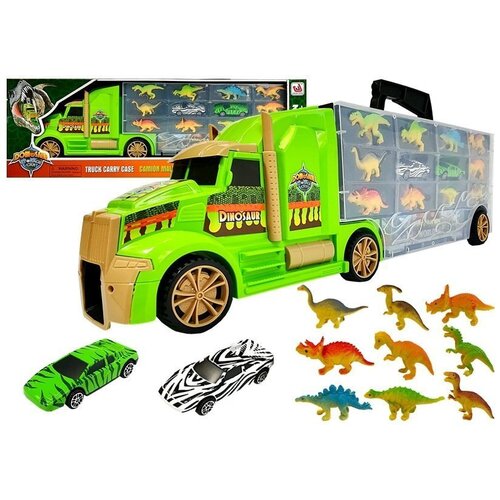Truck Transporter Sorter Suitcase with Dinosaurs Green Cene