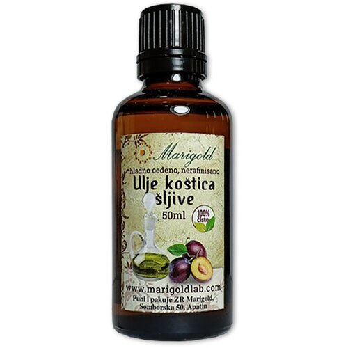 Marigold Hladno ceđeno ulje koštica šljiva 50 ml, MG Slike