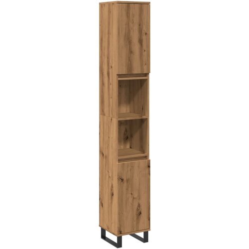 Maison Chic Kopalniška omarica - Kopalniški kabinet artisan hrast 30x30x190 cm inženirski les, (21794542) Cene