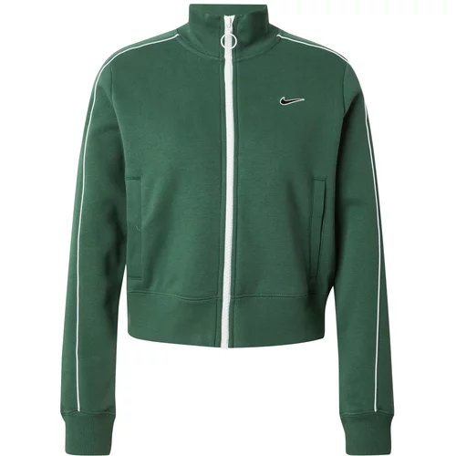 Nike Sportswear Jopa na zadrgo zelena / črna / bela