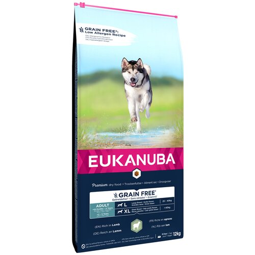 Eukanuba Grain Free Adult Large Dogs janjetina - 12 kg Slike
