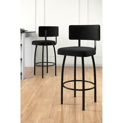 Hanah home set od 6 barskih stolica Wosa, crna tkanina Babyface, crne metalne noge Cene