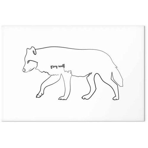  Slika - Wolf (1 Part) Wide 60x40 Akustična Slike