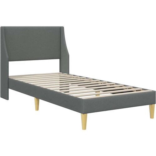  Okvir kreveta s madracem Zidne Tamno siva 90 x 200 cm tkanina - Tamno siva 90 x 200 cm Slike