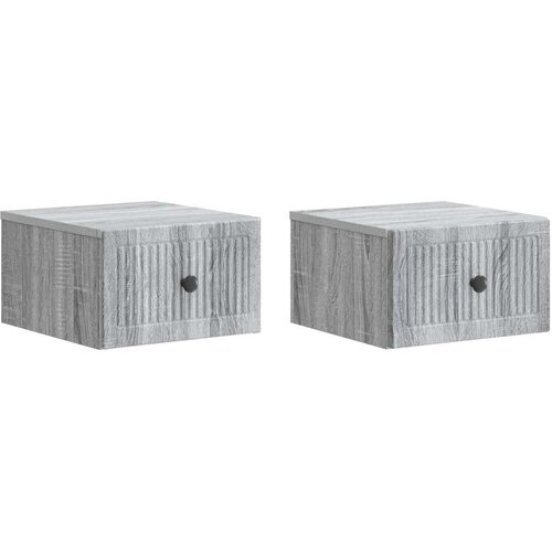  Stenski nočni omarici 2 pcs Siva Sonoma 33 x 34,5 x 20 cm, (5000209950) Cene