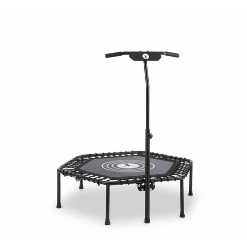 Klarfit Jumpanatic Fitnes trampolin,44“ / 112 cm Ø, ročaj, zložljivi, črne barve