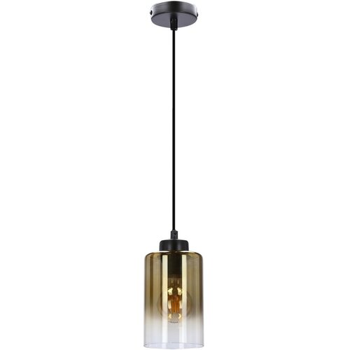 Candellux Lighting Crna viseća svjetiljka sa staklenim sjenilom &amp;oslash; 10 cm Aspra &amp;ndash; Slike