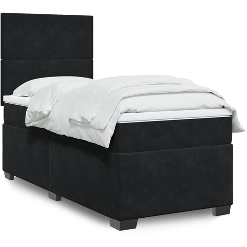 vidaXL Box spring krevet s madracem crni 100x200 cm baršunasti Cijene